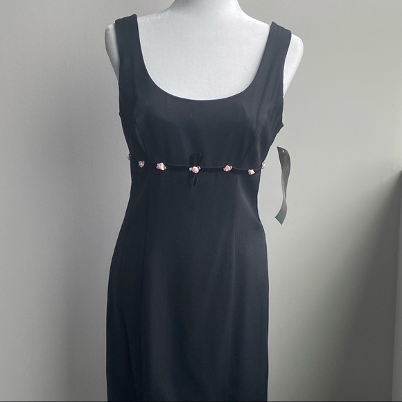 Nite Kraze Black Sleeveless Vintage 90's Dress 10 - Picture 2 of 14